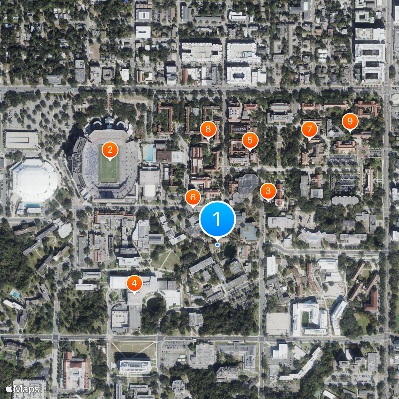 University of Florida Map