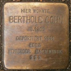Stolperstein dedicated to Berthold Cohn