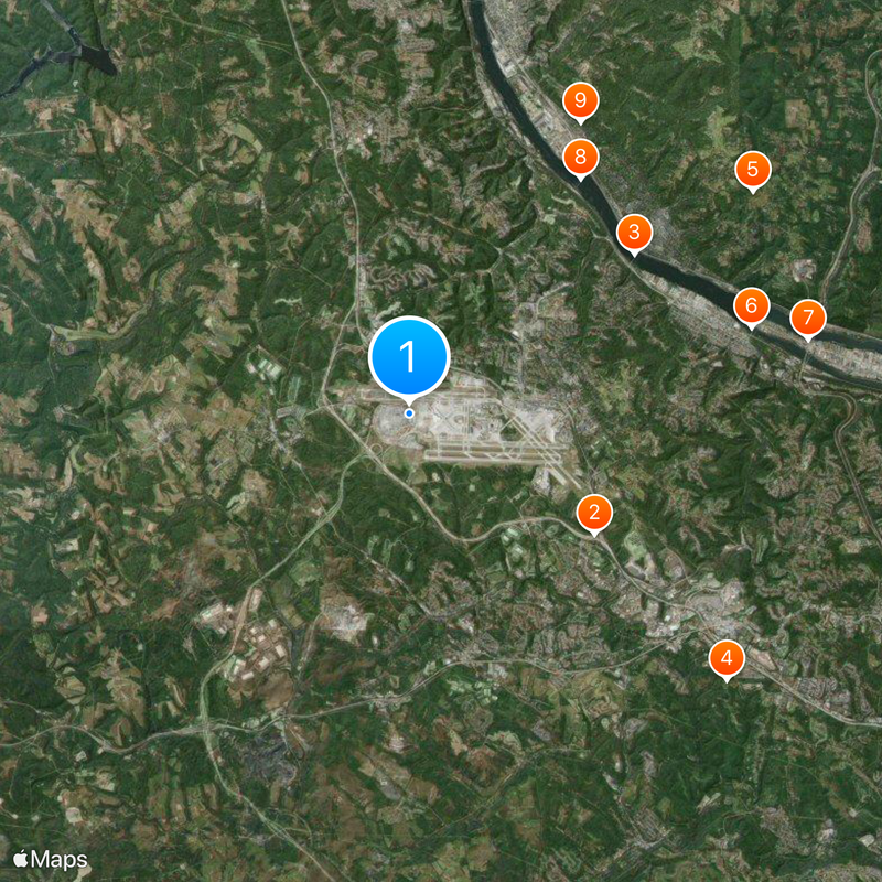 Pittsburgh International Airport Map
