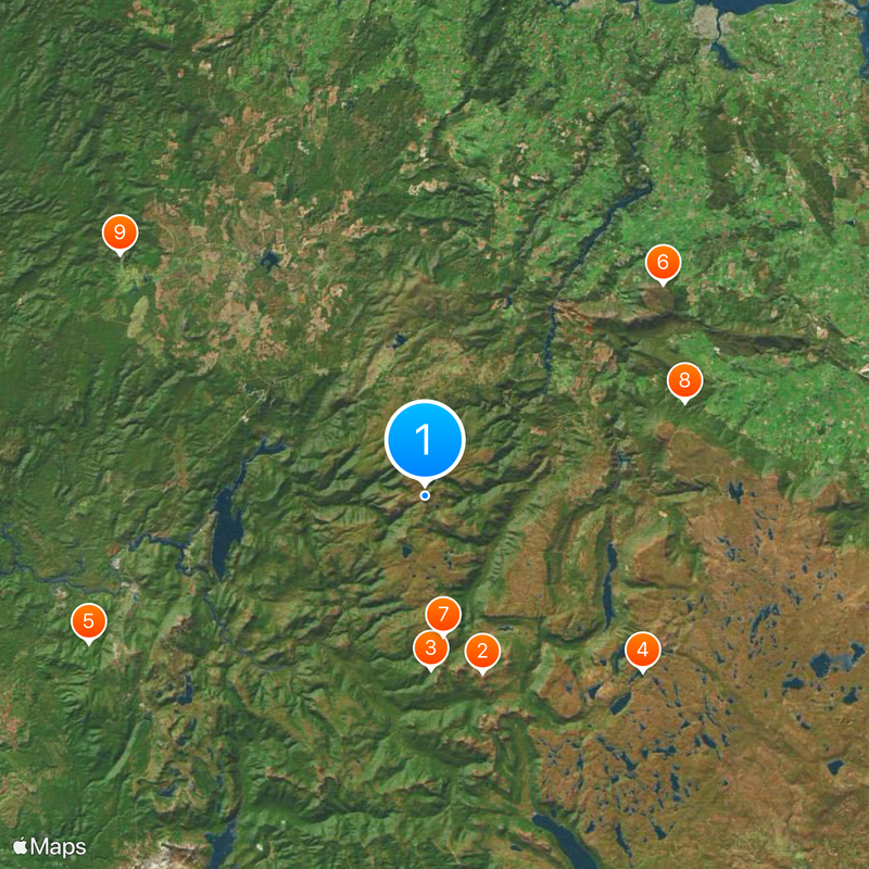 Cradle Mountain Mapa