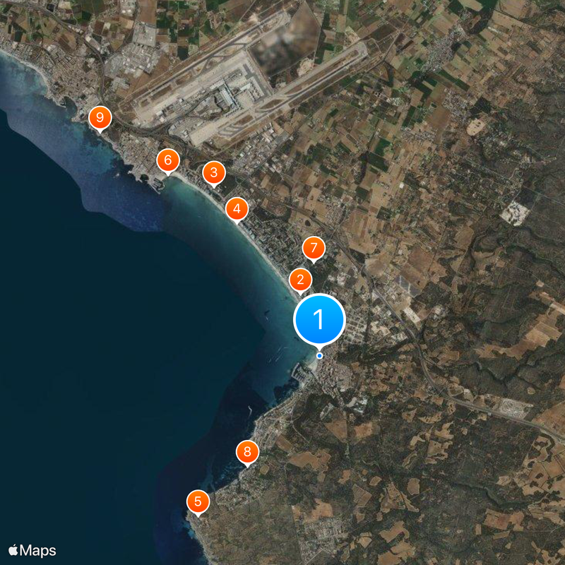 S'Arenal Map