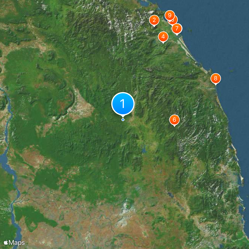 Cambodia–Vietnam border Map