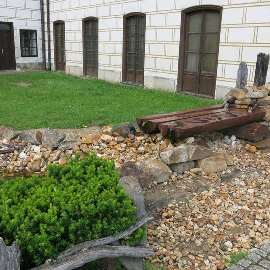 Model Staré a Nové řeky u zámku v Třeboni