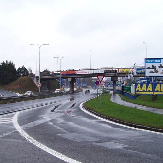 Přemostění Místecké ulice jižně od Kauflandu v Moravské Ostravě