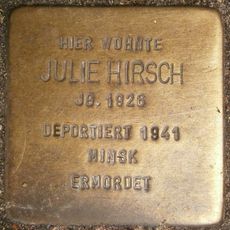 Stolperstein dedicated to Julie Hirsch