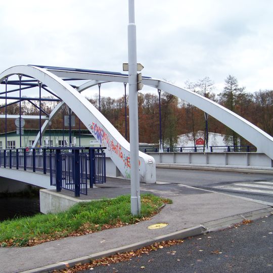 Bridge of Nádražní street in Čejetičky over the Jizera
