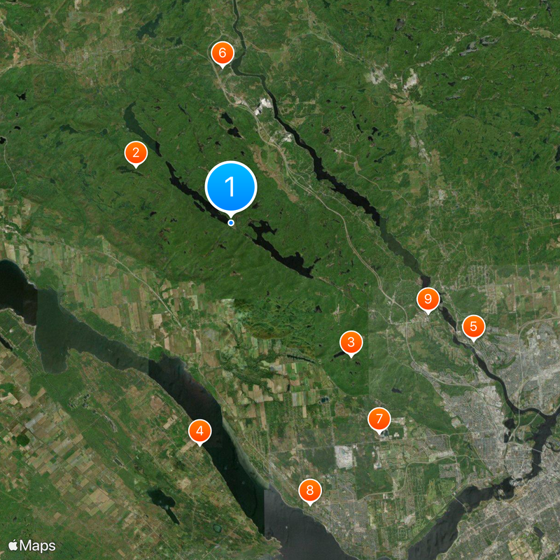 Harrington Lake Mapa