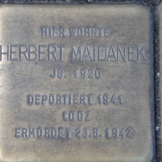 Stolperstein en memoria de Herbert Maidanek