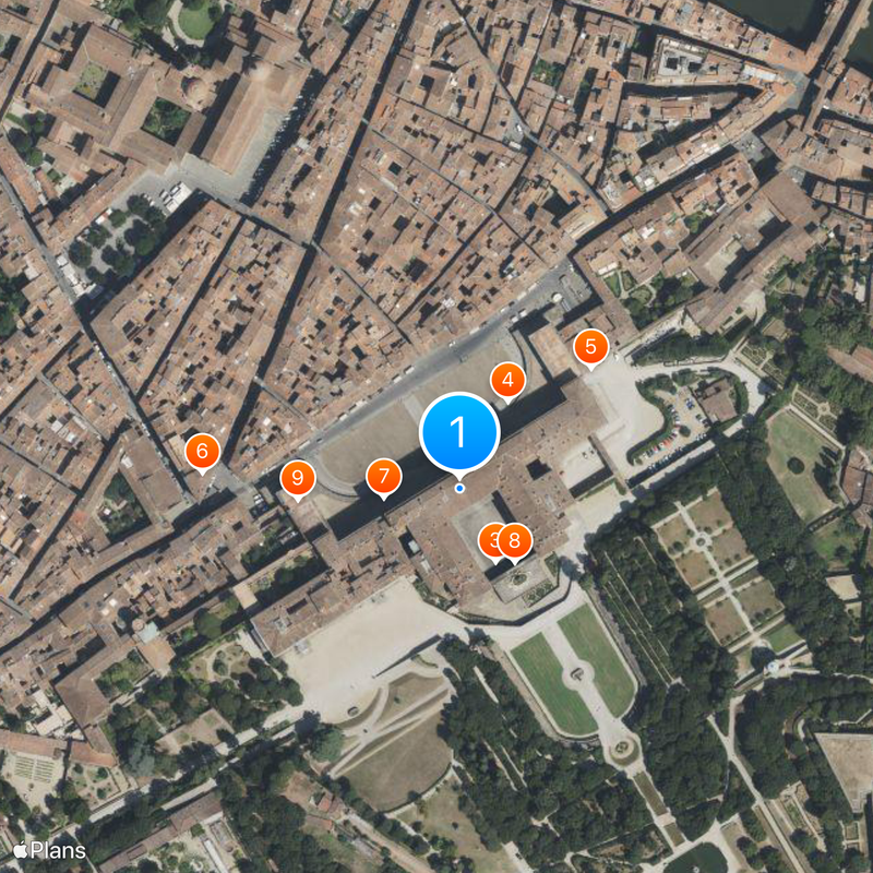 Palácio Pitti Mapa