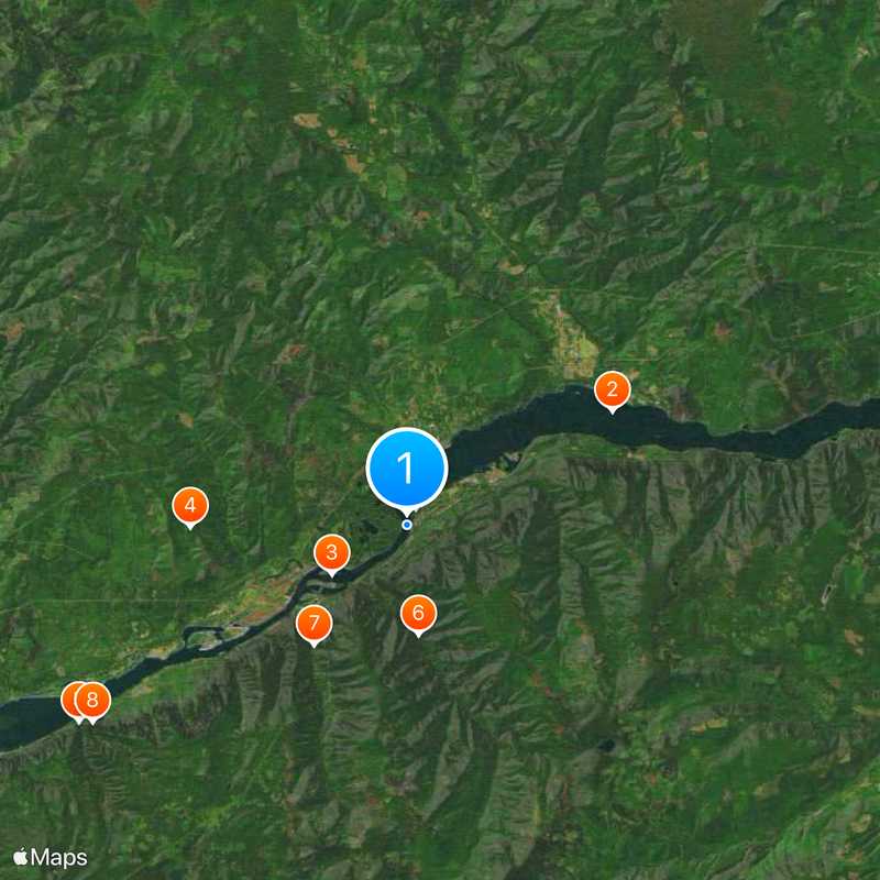 Bridge of the Gods Map