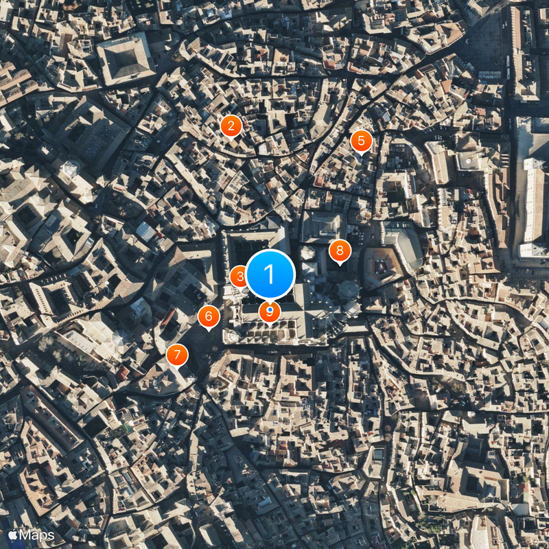 Catedral de Toledo Mapa