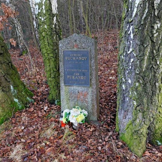 Pomník Sergeje Suchanova a Jana Pukance ve Stránčicích