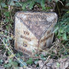 Milepost, Cockshot Wood; opp. golf club 150m E Linton turn