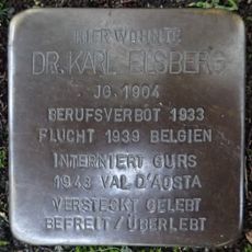 Stolperstein dedicated to Karl Elsberg