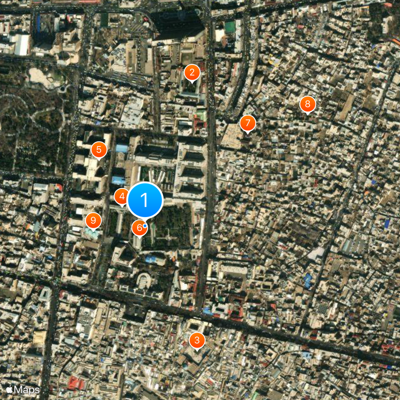 Palais du Golestan Carte