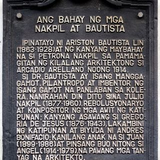 The House of the Nakpils and Bautistas historical marker