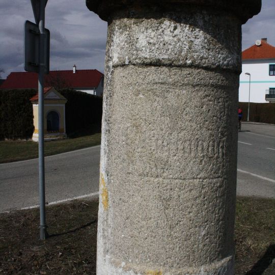 Stone guidepost in Strážkovice