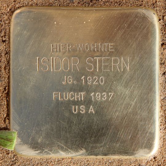 Stolperstein dedicated to Isidor Stern
