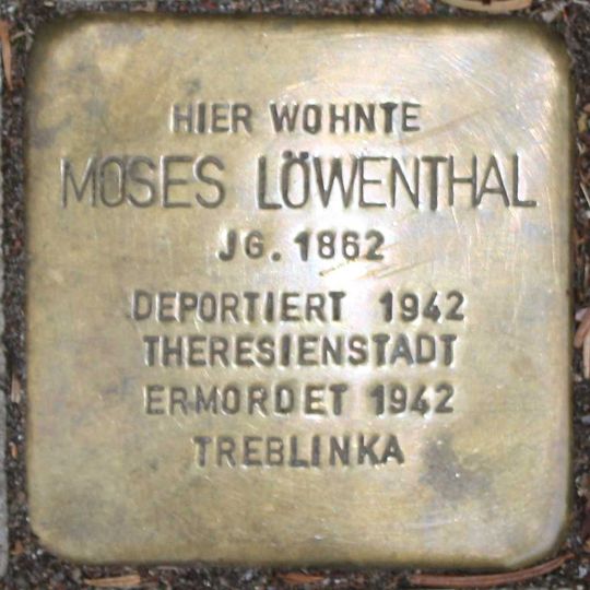 Stolperstein en memoria de Moses Löwenthal