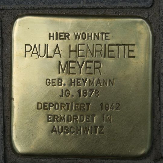 Stolperstein à la mémoire de Paula Henriette Meyer