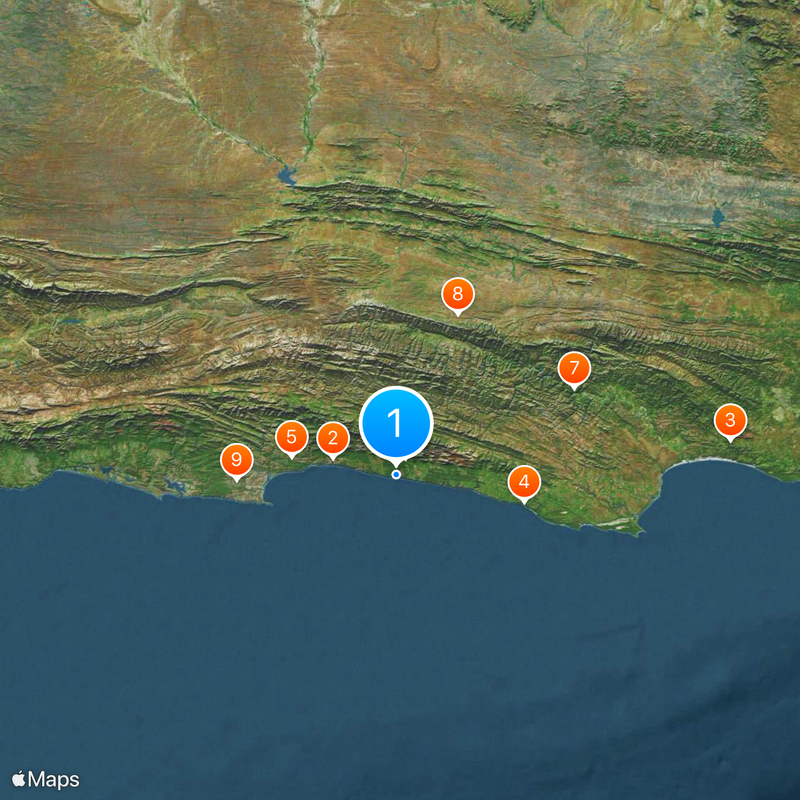 Tsitsikamma National Park Mapa