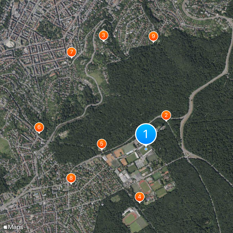 Gazi-Stadion auf der Waldau Map