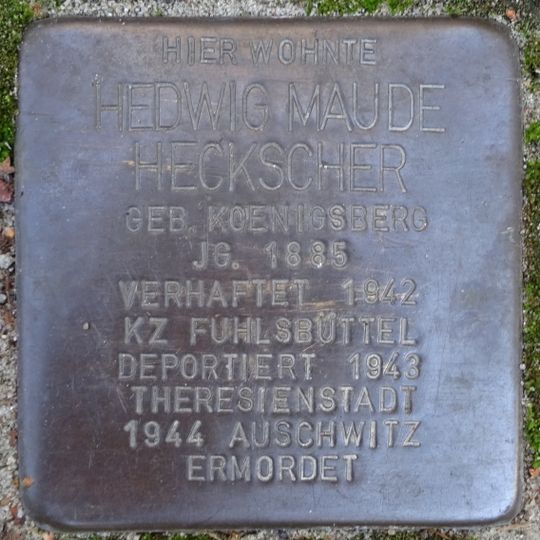 Stolperstein en memoria de Hedwig Maude Heckscher