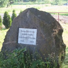 Pamětní deska k 80. narozeninám Tomáše Garrigua Masaryka v Bačkovicích