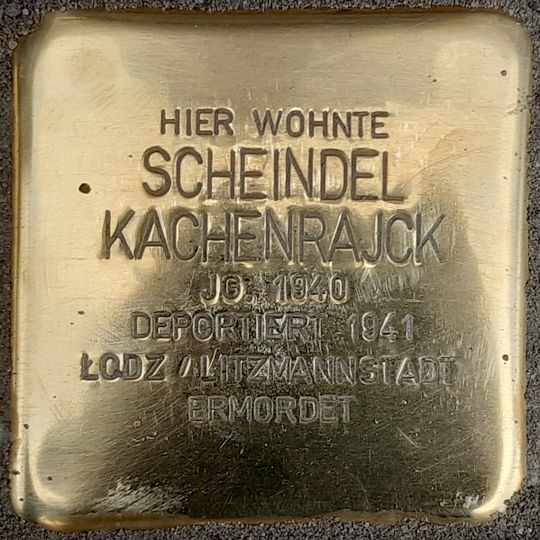 Stolperstein für Scheindel Kachenrajck