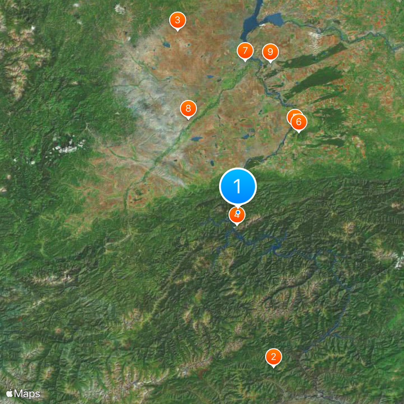 Central hidroeléctrica Sayano–Shúshenskaya Mapa