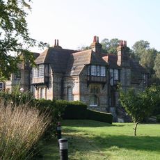 Fawkham Manor and a pair of gates to the west of the house