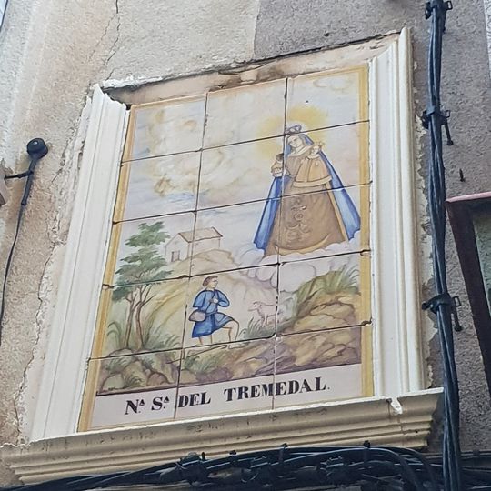 Ceramic panel of Our Lady of El Tremedal