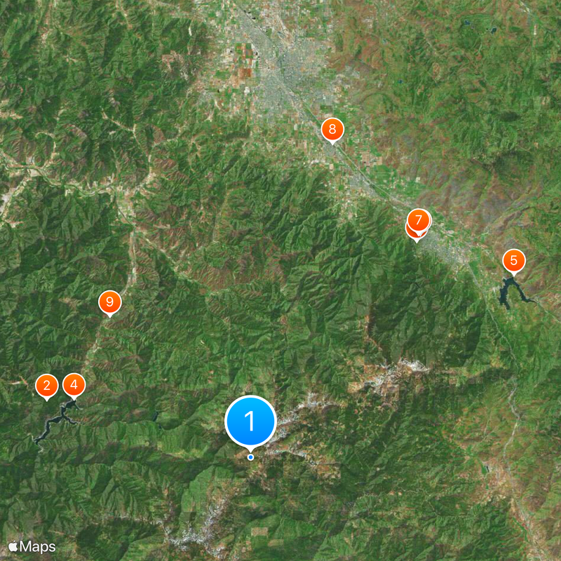 Pacific Crest Trail Mapa