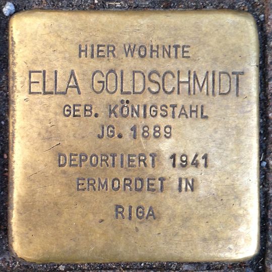 Stolperstein für Ella Goldschmidt
