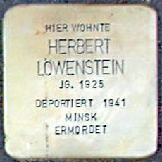 Stolperstein dedicated to Herbert Löwenstein