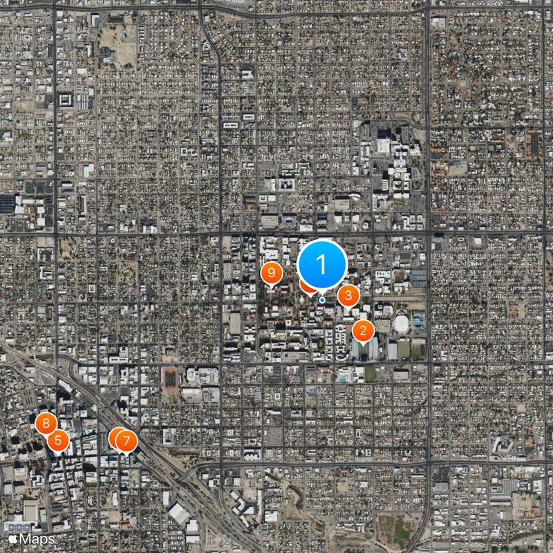 University of Arizona Map