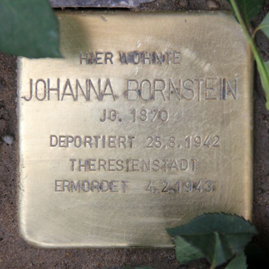 Stolperstein dedicated to Johanna Bornstein