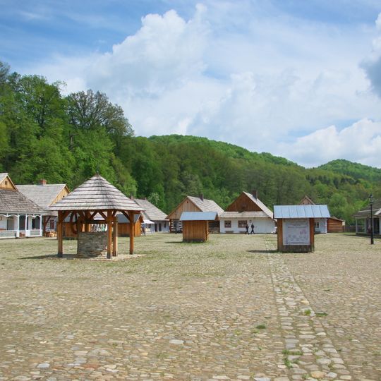 Galician market square in Skansen, Sanok