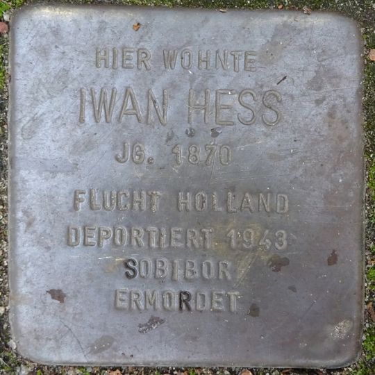 Stolperstein dedicated to Iwan Hess