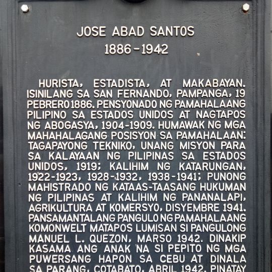 Jose Abad Santos historical marker
