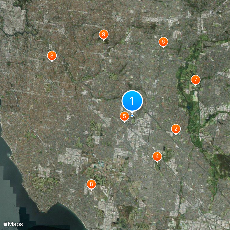 Monash University Map
