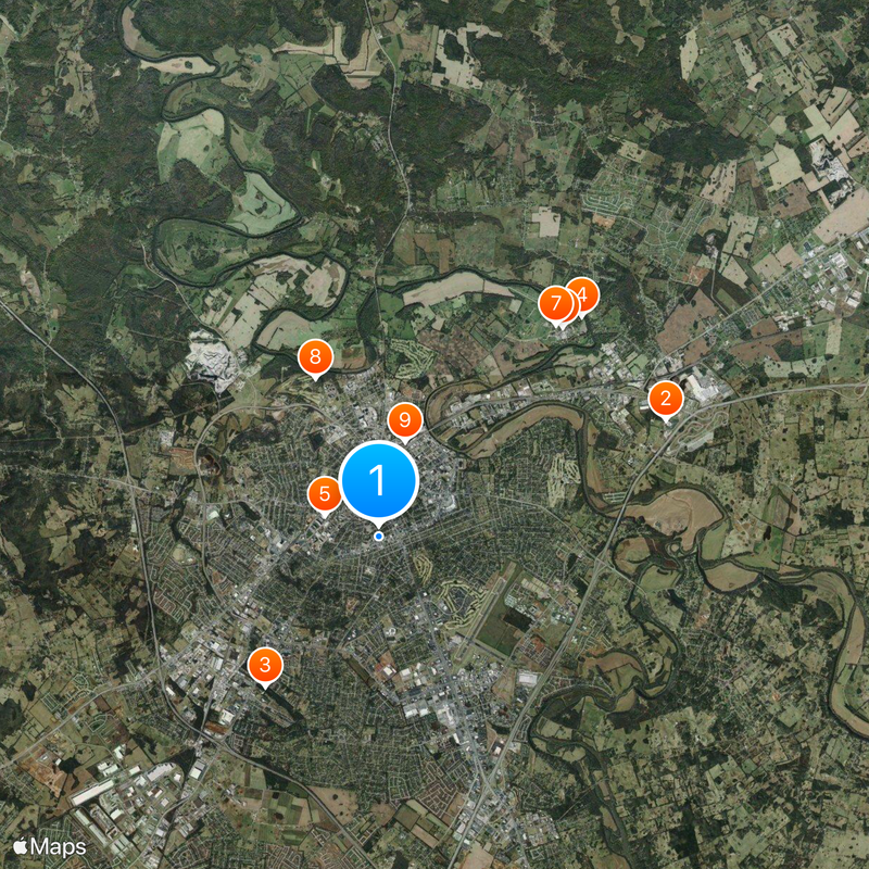 Bowling Green massacre Map
