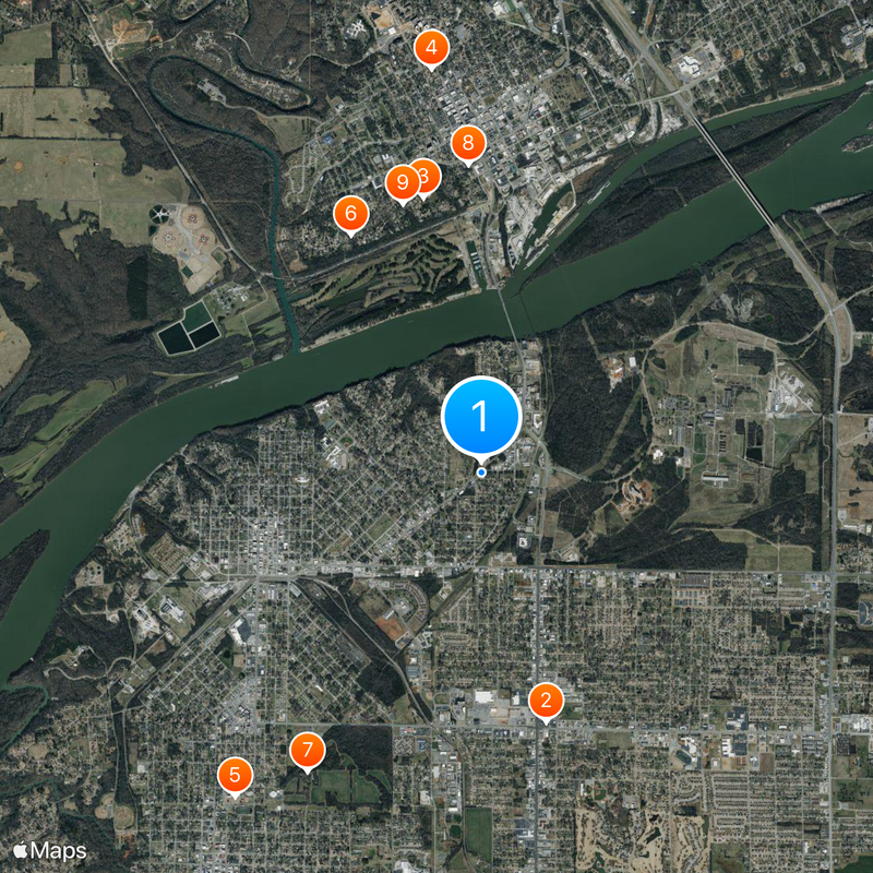 Muscle Shoals Sound Studio Map