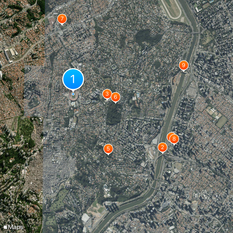 Estádio do Morumbi Map
