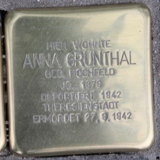 Stolperstein für Anna Grünthal