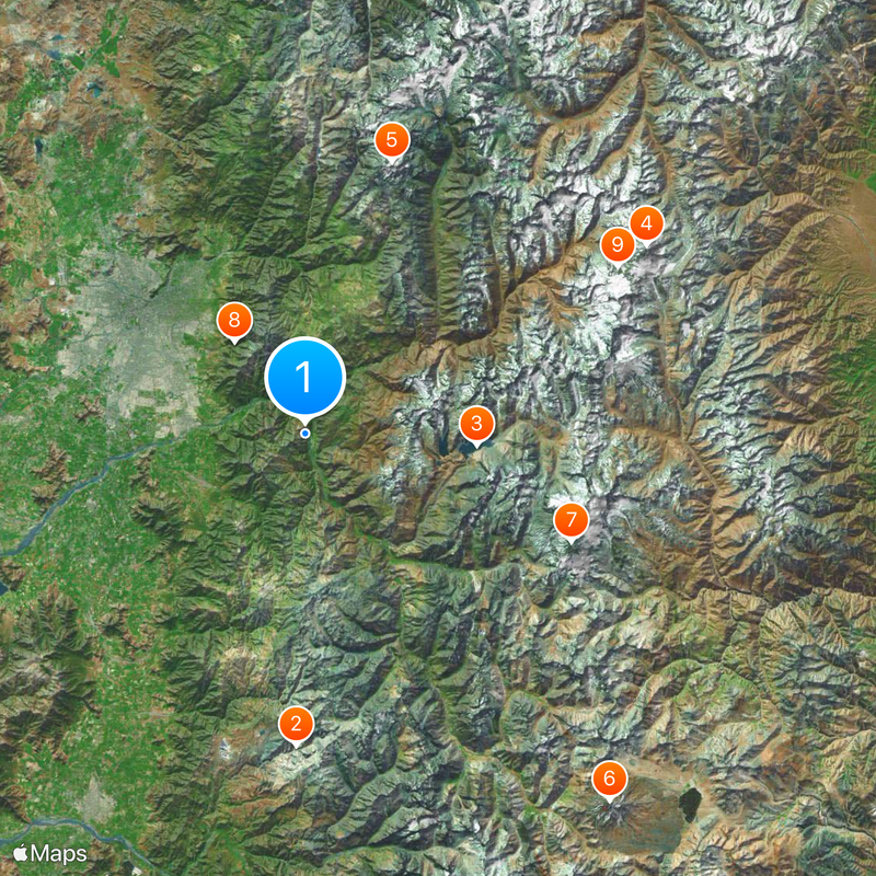 San José de Maipo Karte