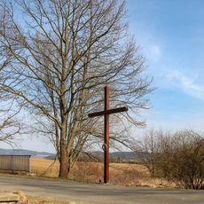 Dřevěný kříž u Bludova v části Bludoveček