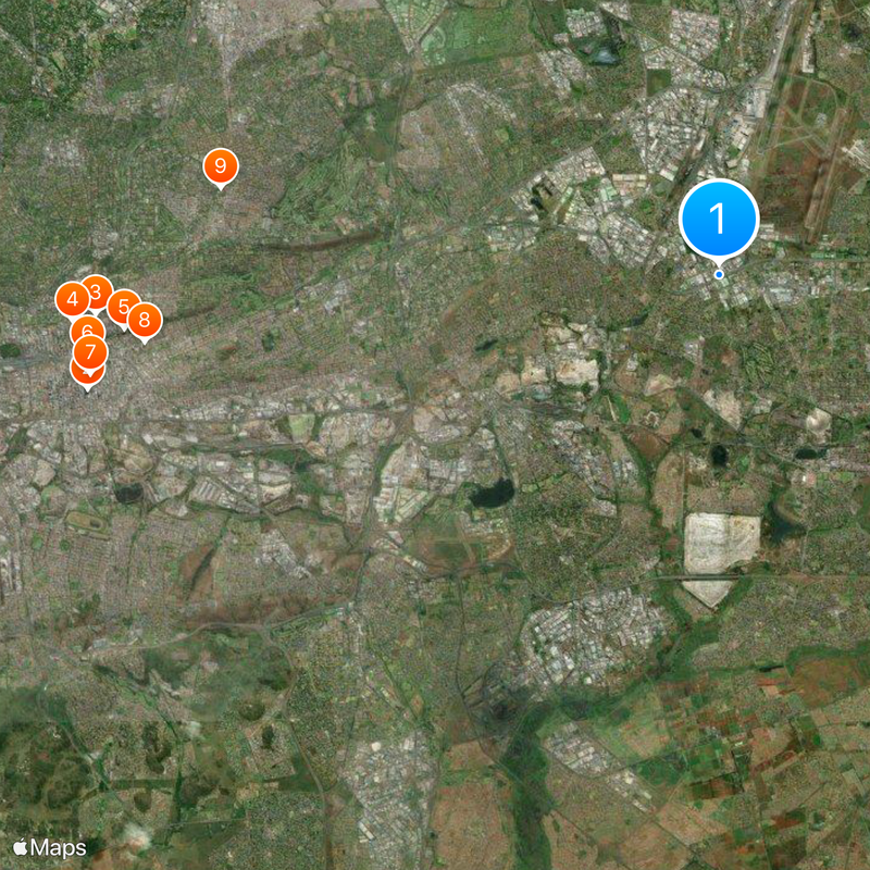 East Rand Map