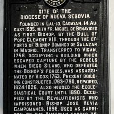 Site of the Diocese of Nueva Segovia historical marker