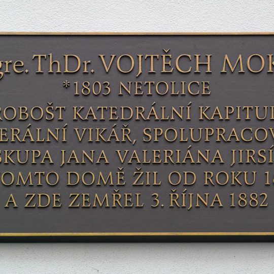 Commemorative plaque of Vojtěch Mokrý